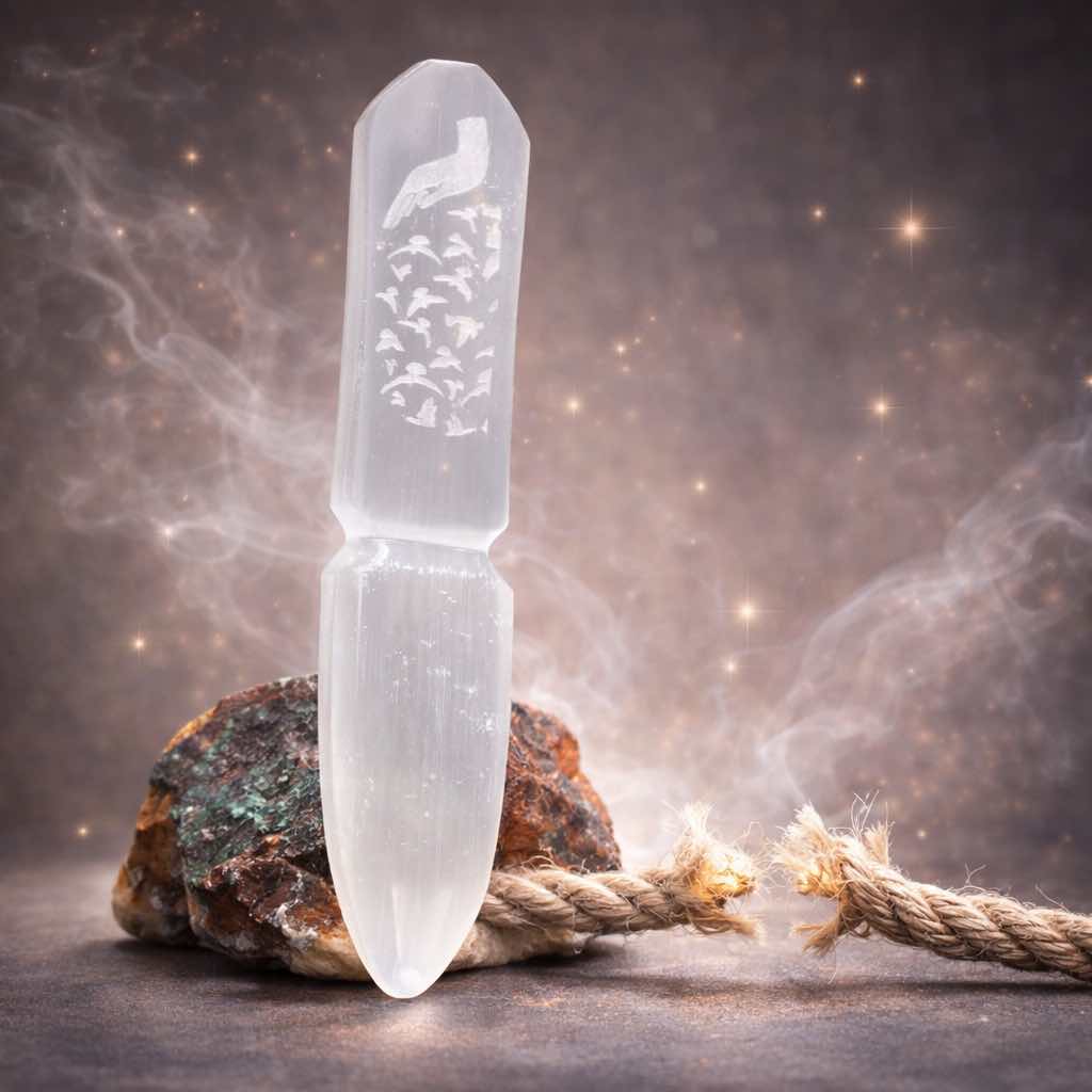 Selenite Ritual Knife - Releasing Bonds - Luna Temple