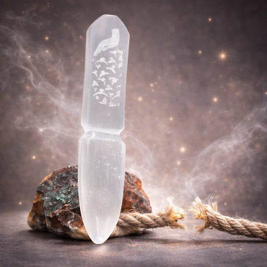 Selenite Ritual Knife - Releasing Bonds - Luna Temple