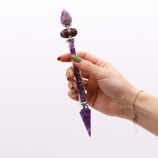 Shiva Lingam Magic Wand - Amethyst - Success - Luna Temple