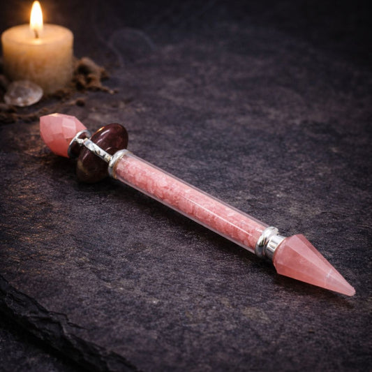 Shiva Lingam Magic Wand – Rose Quartz – Love - Luna Temple