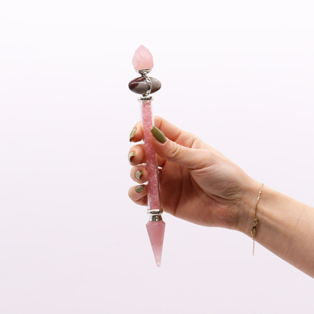 Shiva Lingam Magic Wand – Rose Quartz – Love - Luna Temple