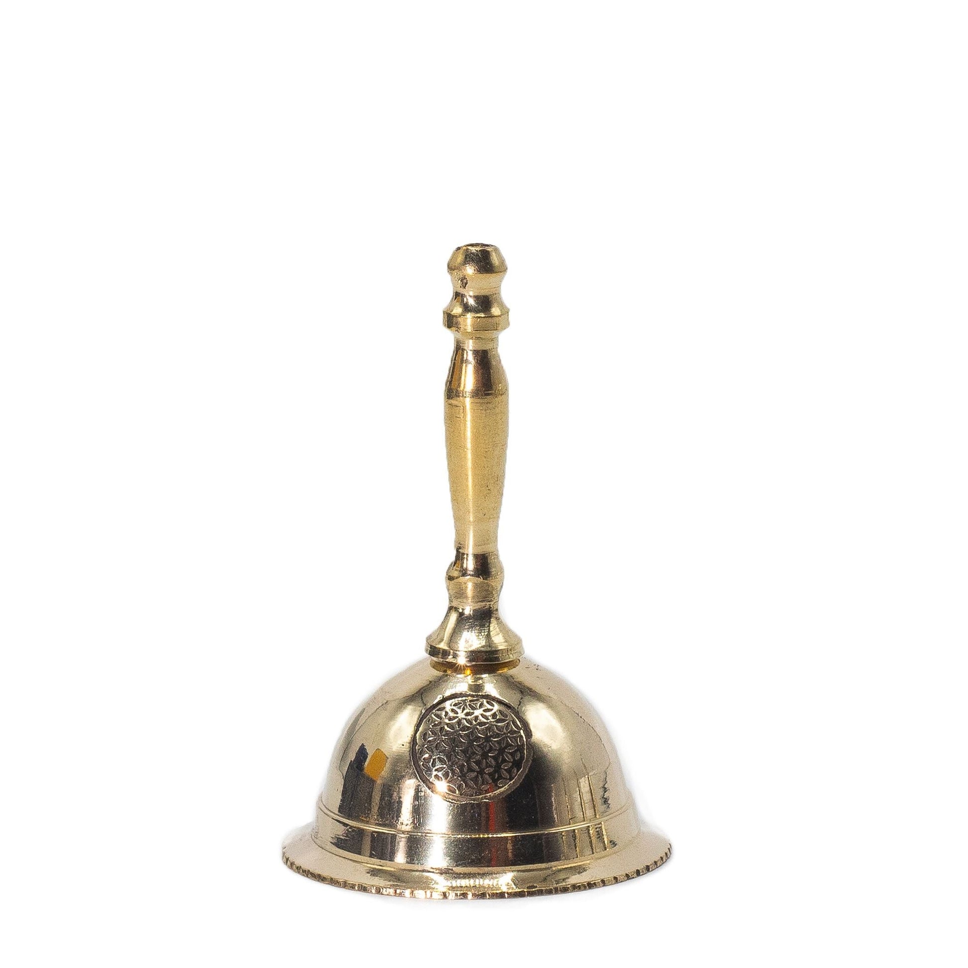 Small Altar Brass Bell - Flower of Life - Luna Temple