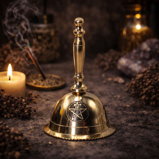 Small Altar Brass Bell - Penta Moon - Luna Temple