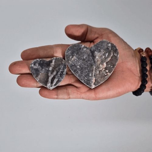 Small Calcite Heart – Polished Natural Crystal - Luna Temple