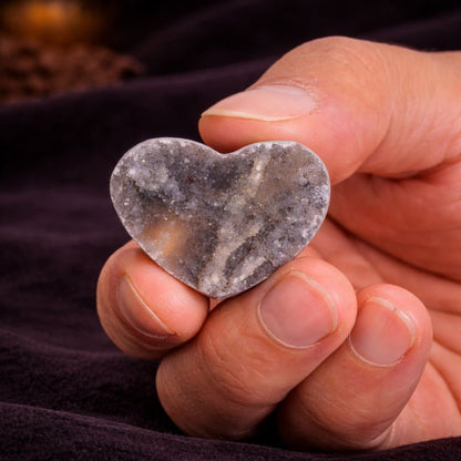 Small Calcite Heart – Polished Natural Crystal - Luna Temple