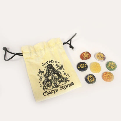 Small Stones Chakra Set (Rounded shape) - Luna Temple