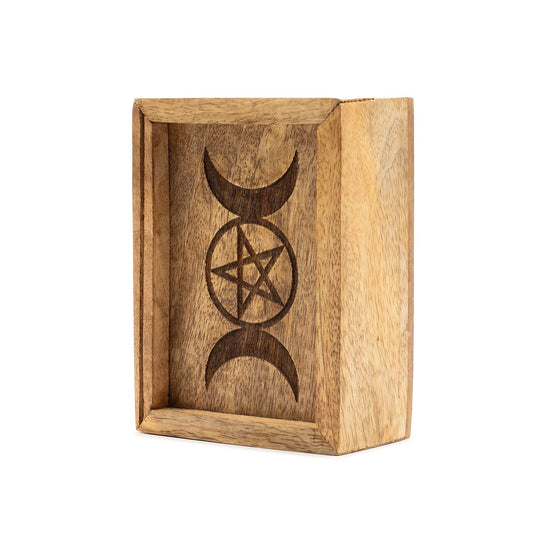 Small Tarot Box with Card Holder - Luna Temple