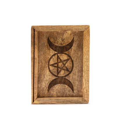 Small Tarot Box with Card Holder - Luna Temple