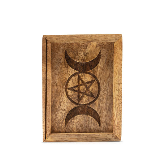 Small Tarot Box with Card Holder - Luna Temple