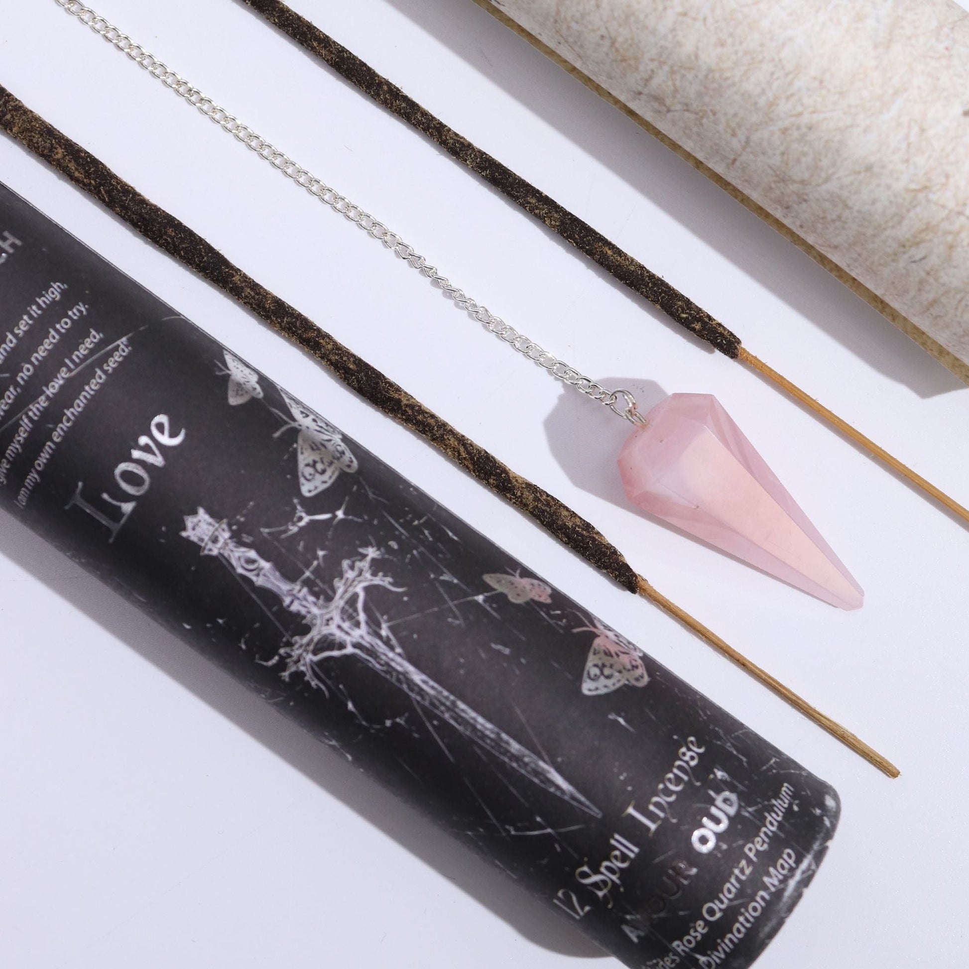 Spell Incense – Love with Rose Quartz Pendulum - Luna Temple