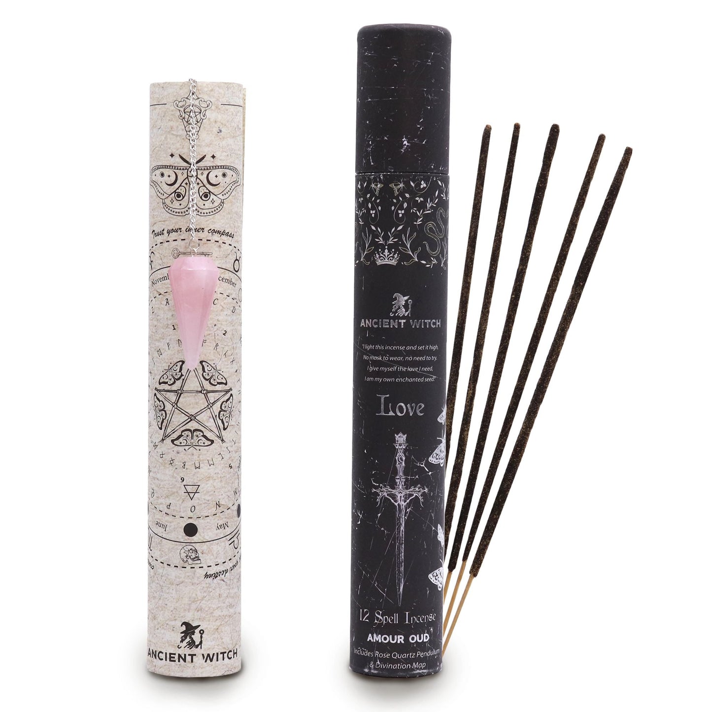 Spell Incense – Love with Rose Quartz Pendulum - Luna Temple