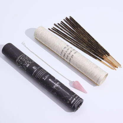 Spell Incense – Love with Rose Quartz Pendulum - Luna Temple