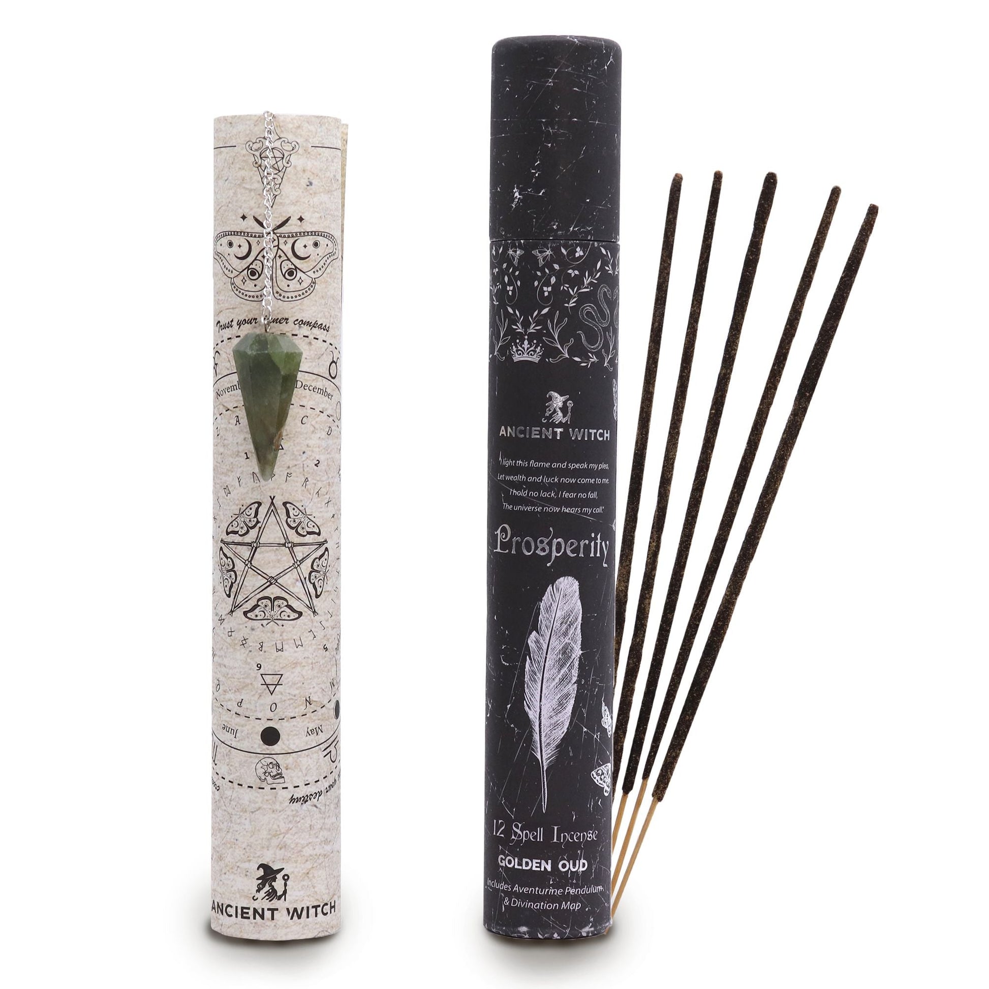 Spell Incense – Prosperity with Aventurine Pendulum - Luna Temple