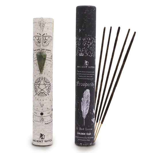Spell Incense – Prosperity with Aventurine Pendulum - Luna Temple