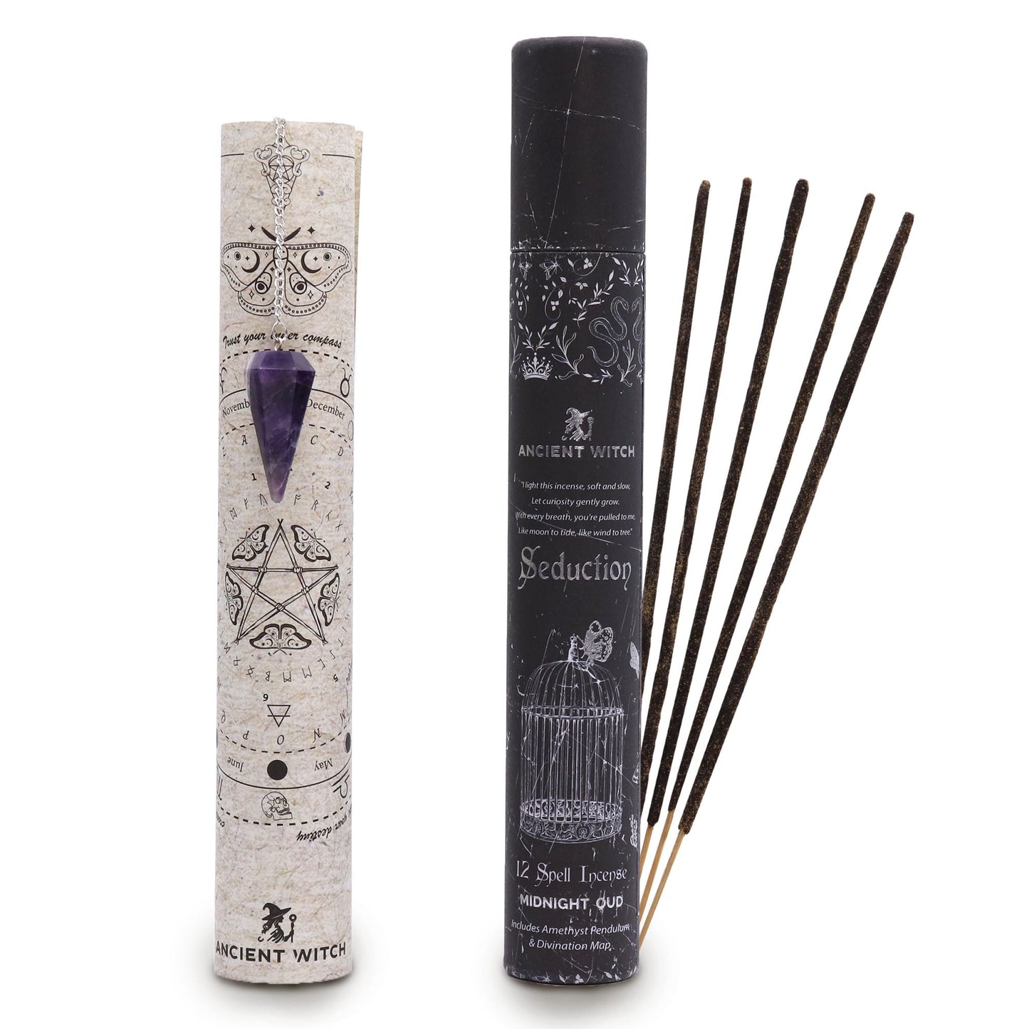 Spell Incense – Seduction with Amethyst Pendulum - Luna Temple