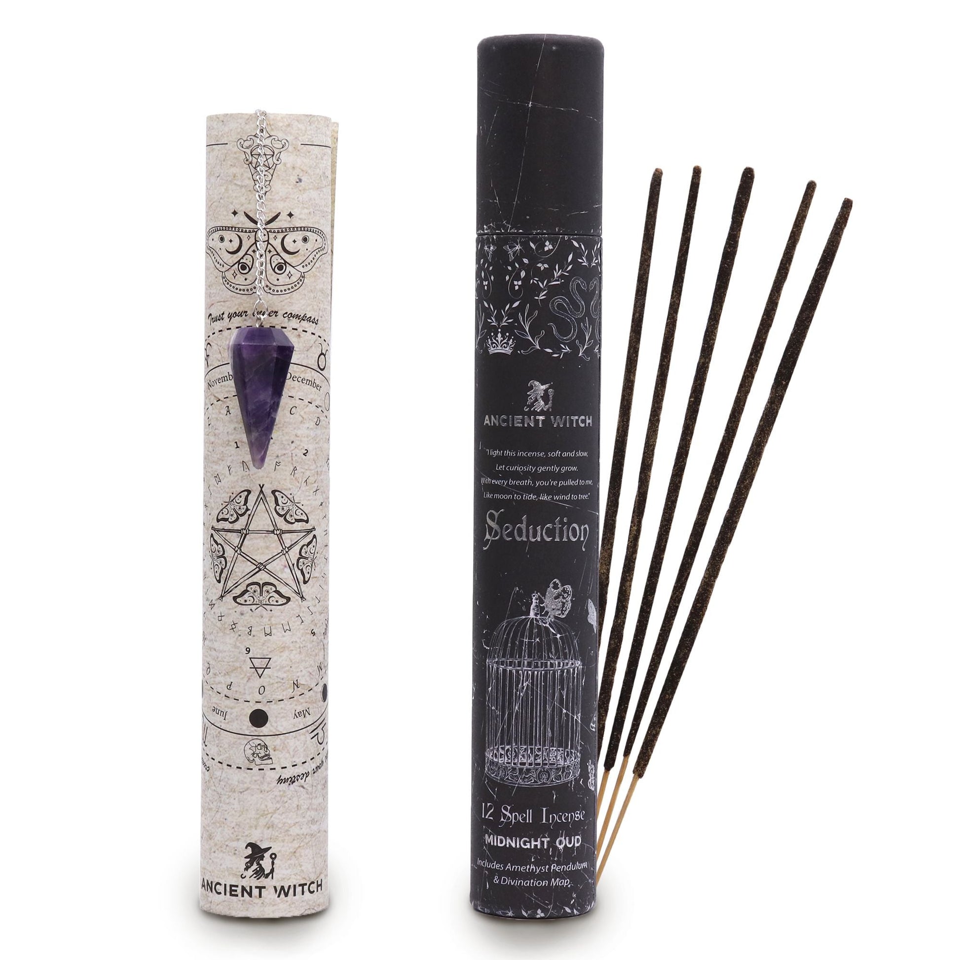 Spell Incense – Seduction with Amethyst Pendulum - Luna Temple