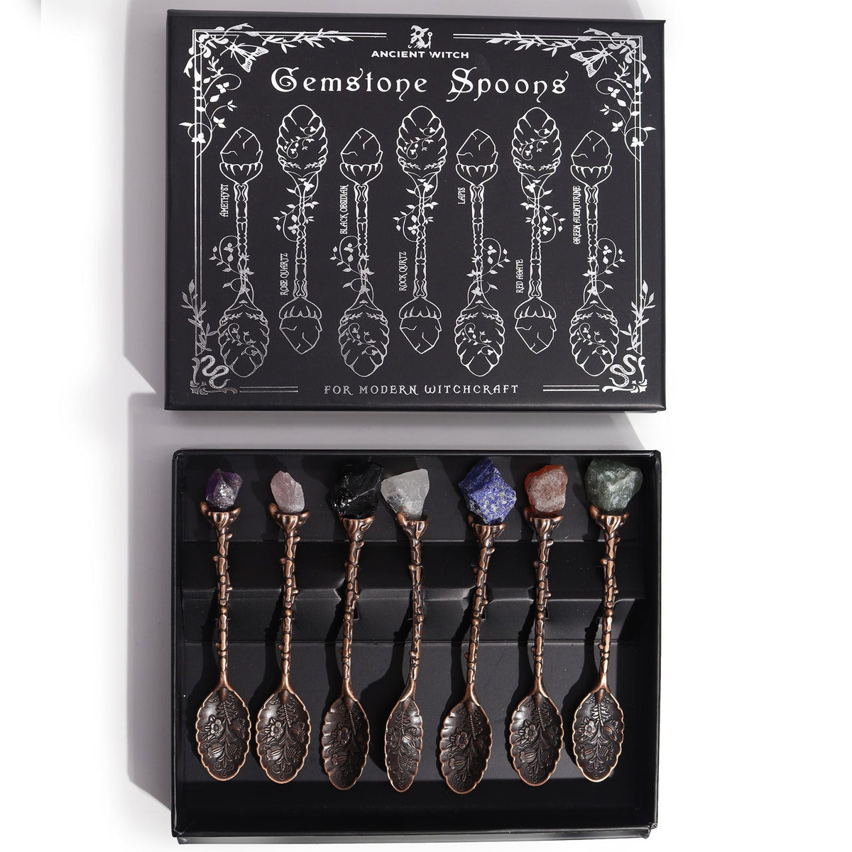 Witch Spoons Set – Bronze Gemstone - Luna Temple