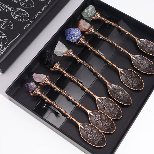 Witch Spoons Set – Bronze Gemstone - Luna Temple