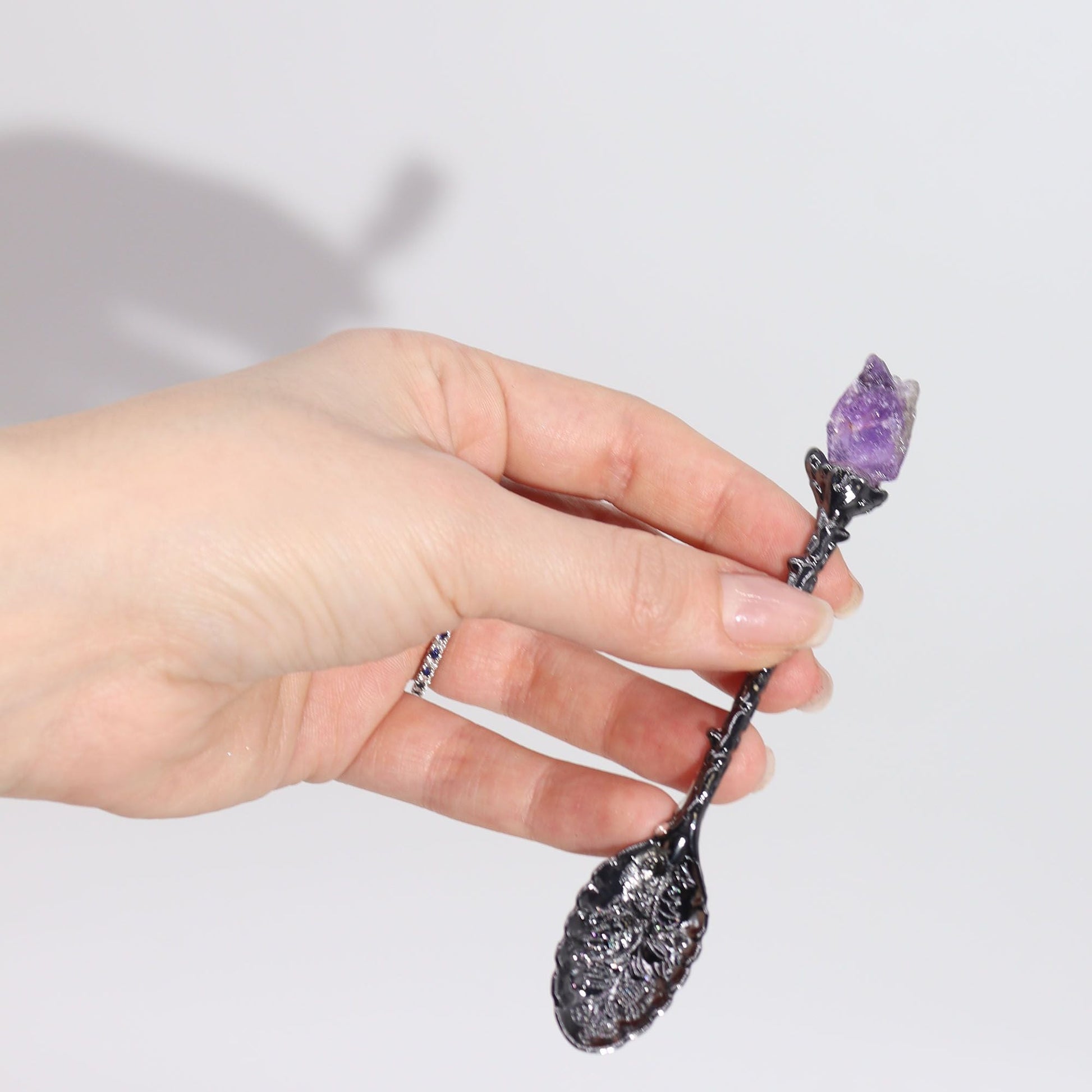 Witch Spoons Set – Dark Silver Gemstone - Luna Temple